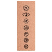 Load image into Gallery viewer, TPE Widens Yoga Mat 183cm*68cm Cork Yoga Mat Comfortable Non-slip Pilates Mat Portable Outdoor Exercise Mat 5mm Thick
