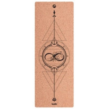 Load image into Gallery viewer, TPE Widens Yoga Mat 183cm*68cm Cork Yoga Mat Comfortable Non-slip Pilates Mat Portable Outdoor Exercise Mat 5mm Thick
