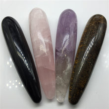 Load image into Gallery viewer, 18cm Natural Quartz Crystal Massage Wand Rose Quartz Massage Wand Large Healing Crystal Stone Yoni Massage Stick As Women Gift
