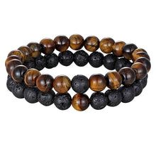 Load image into Gallery viewer, Hot Couples Distance Bracelet Natural Stone White Black Yoga Beaded Bracelets for Men Women Friend Gift Charm Strand Jewelry
