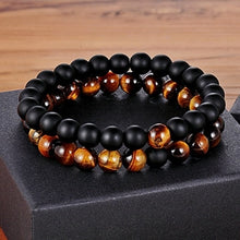 Load image into Gallery viewer, Hot Couples Distance Bracelet Natural Stone White Black Yoga Beaded Bracelets for Men Women Friend Gift Charm Strand Jewelry
