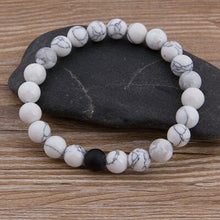 Load image into Gallery viewer, Hot Couples Distance Bracelet Natural Stone White Black Yoga Beaded Bracelets for Men Women Friend Gift Charm Strand Jewelry
