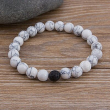 Load image into Gallery viewer, Hot Couples Distance Bracelet Natural Stone White Black Yoga Beaded Bracelets for Men Women Friend Gift Charm Strand Jewelry
