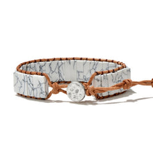 Load image into Gallery viewer, Natural Stone Leather Wrap Beaded Bracelets Handmade Fashion 7 Chakra Men Women Flower Tree of Life Healing Yoga Bracelet
