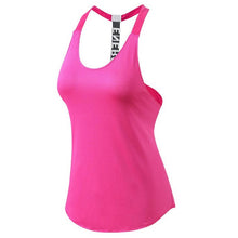 Load image into Gallery viewer, Women Gym Sports Vest Backless Yoga Top Fitness Running Shirts Sexy Tank Tops Quick Drying Sweater Hot Sleeveless Workout Tunics

