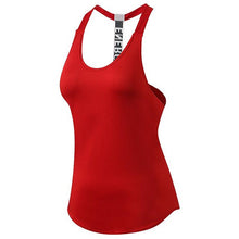Load image into Gallery viewer, Women Gym Sports Vest Backless Yoga Top Fitness Running Shirts Sexy Tank Tops Quick Drying Sweater Hot Sleeveless Workout Tunics
