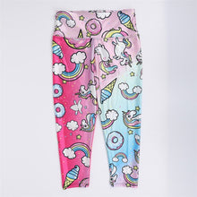 Load image into Gallery viewer, FCCEXIO New Style Fashion Elastic Force Fitness Women Leggings Workout Pants Sporting Skinny Leggings Rainbow Unicorn Leggings
