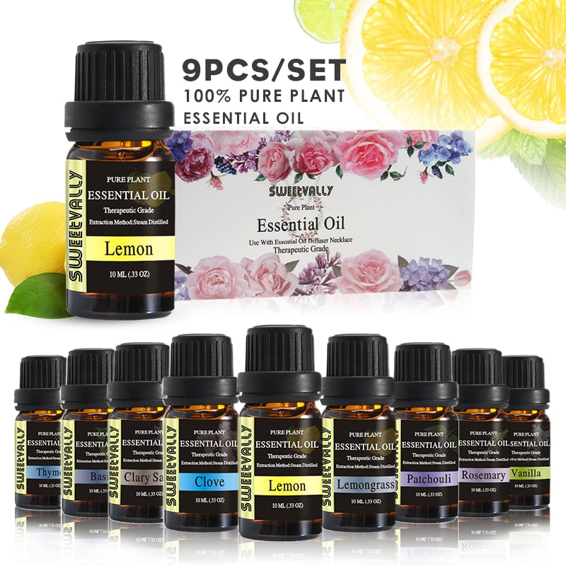 5 Styles Essential Oil Set Plant Fragrant Essential Oil Anti Anxiety Relax Reduce Anxiety Essential Oil For Aromatherapy Lamp