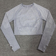 Load image into Gallery viewer, Women Seamless yoga set Fitness Sport Suits GYM cloth Yoga  Shirts High Waist Running Leggings Workout Pants Shirts Bra Tops
