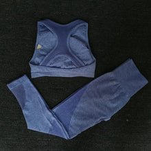 Load image into Gallery viewer, 2PCS Mesh Seamless yoga set Sports Suits Women&#39;s Yoga Set High Waist GYM Fitness running Pants Top Sportswear Women Leggings+Bra
