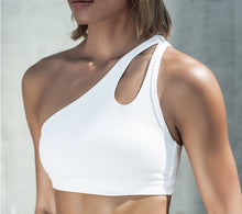 Load image into Gallery viewer, Sexy One Shoulder Women&#39;s High Personality Oblique Sports Bra Running Fitness Bra Yoga Top Gym Clothing Athletic Underwear

