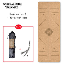 Load image into Gallery viewer, 72 *24 inch Natural Cork TPE Yoga Mat Non-slip Pilates Exercise Mats Fitness Gym Sports Slimming Balance Training Pads 4mm
