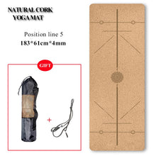 Load image into Gallery viewer, 72 *24 inch Natural Cork TPE Yoga Mat Non-slip Pilates Exercise Mats Fitness Gym Sports Slimming Balance Training Pads 4mm
