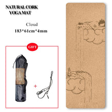 Load image into Gallery viewer, 72 *24 inch Natural Cork TPE Yoga Mat Non-slip Pilates Exercise Mats Fitness Gym Sports Slimming Balance Training Pads 4mm
