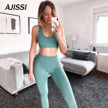 Load image into Gallery viewer, 2PCS Yoga Set Sports Wear For Women Gym Fitness pants Leggings + Sport Bra Yoga GYM Sport leggings gym padded legging sports bra
