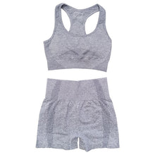 Load image into Gallery viewer, Seamless Women Vital Yoga Set Workout Shirts Sport Pants Bra Gym Clothing Short Crop Top High Waist Running Leggings Sports Set
