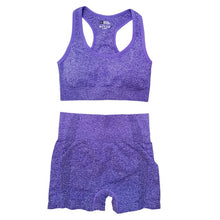 Load image into Gallery viewer, Seamless Women Vital Yoga Set Workout Shirts Sport Pants Bra Gym Clothing Short Crop Top High Waist Running Leggings Sports Set
