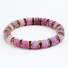Load image into Gallery viewer, 1Pcs Classic Colorful Purple Love Crystal Beaded Chakra Yoga Bracelet Female Natural Stone Beads Bracelets Women Men Jewelry Hot
