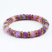Load image into Gallery viewer, 1Pcs Classic Colorful Purple Love Crystal Beaded Chakra Yoga Bracelet Female Natural Stone Beads Bracelets Women Men Jewelry Hot
