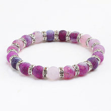 Load image into Gallery viewer, 1Pcs Classic Colorful Purple Love Crystal Beaded Chakra Yoga Bracelet Female Natural Stone Beads Bracelets Women Men Jewelry Hot
