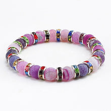 Load image into Gallery viewer, 1Pcs Classic Colorful Purple Love Crystal Beaded Chakra Yoga Bracelet Female Natural Stone Beads Bracelets Women Men Jewelry Hot
