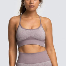 Load image into Gallery viewer, LEEMIIJUU Sports Suits Women Seamless Yoga Sets Running Fitness Gym Pants High Waist Straps Sport Leggings High Elasticity Bra
