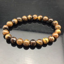 Load image into Gallery viewer, Nice Chakra Beaded Bracelet Men 8mm Natural Stone Lava Tiger Eye Matte Black Onyx Healing Beads Stretch Charm Yoga Women Jewelry
