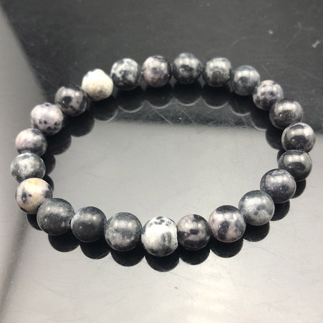 Nice Chakra Beaded Bracelet Men 8mm Natural Stone Lava Tiger Eye Matte Black Onyx Healing Beads Stretch Charm Yoga Women Jewelry