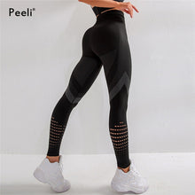 Load image into Gallery viewer, Peeli High Waist Seamless Leggings Yoga Pants Push Up Fitness Tight Workout Tummy Control Gym Leggings Athletic Pants Sportswear
