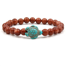 Load image into Gallery viewer, High Quality Green Turtle Natural Turquoises Stone Bracelet Homme Femme Charms Men Strand Beads Yoga Bracelets Women
