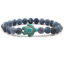 Load image into Gallery viewer, High Quality Green Turtle Natural Turquoises Stone Bracelet Homme Femme Charms Men Strand Beads Yoga Bracelets Women
