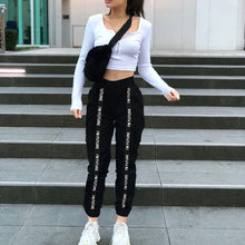 Load image into Gallery viewer, HOUZHOU 2020 Joggers Women Plus Size Pants Women Pantalones Mujer Black Women Trouser Streetwear High Waist Harajuku Sweat Pants
