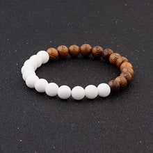 Load image into Gallery viewer, 8mm New Natural Wood Beads Bracelets Men Black Ethinc Meditation White Bracelet Women Prayer Jewelry Yoga Bracelet Homme
