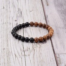 Load image into Gallery viewer, 8mm New Natural Wood Beads Bracelets Men Black Ethinc Meditation White Bracelet Women Prayer Jewelry Yoga Bracelet Homme
