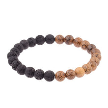 Load image into Gallery viewer, 8mm New Natural Wood Beads Bracelets Men Black Ethinc Meditation White Bracelet Women Prayer Jewelry Yoga Bracelet Homme
