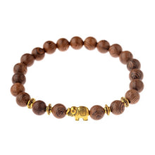 Load image into Gallery viewer, Hot Men Natural Wood Beads Cross Bracelets Onyx Meditation Prayer Bead Bracelet Women Wooden Yoga Jewelry Homme
