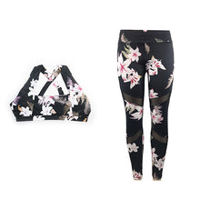 Load image into Gallery viewer, Tracksuit 1 or 2 Piece Yoga Set Floral Print Women Bra+Long Pants Sportsuite For Women Fitness Sport Suit Women Sportswear
