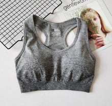 Load image into Gallery viewer, Women Seamless Yoga Sets Gym High Waist Ombre Leggings Bra Suits Sleeveless Fitness Training Sport Running Sportswear Bra Pants
