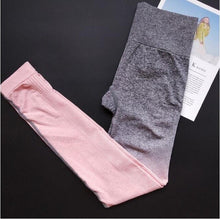 Load image into Gallery viewer, Women Seamless Yoga Sets Gym High Waist Ombre Leggings Bra Suits Sleeveless Fitness Training Sport Running Sportswear Bra Pants
