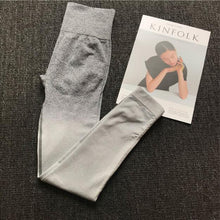 Load image into Gallery viewer, Women Seamless Yoga Sets Gym High Waist Ombre Leggings Bra Suits Sleeveless Fitness Training Sport Running Sportswear Bra Pants
