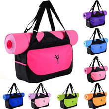 Load image into Gallery viewer, Large Capacity Woman Yoga Mat Bag Fitness Bag Sports Dancing Waterproof Bag Fitness Crossbody One Shoulder Pilates Bag
