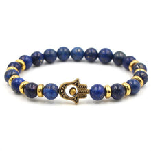 Load image into Gallery viewer, High Quality Charm New Natural Stone Beads Buddha Bracelets Men Silvery Bracelet for Men Women Yoga Meditation Hand Men Jewelry
