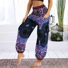 Load image into Gallery viewer, Womens Loose Yoga Pants Floral Print Wide Leg Trousers Long Stretch Pants Loose Palazzo Trousers SweatpantsHarlan Pants
