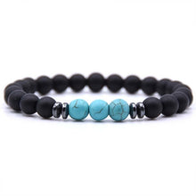 Load image into Gallery viewer, 1PC Black Tourmaline Matte Stone Stretch Beaded Bracelets Gifts For Women Men Energy 7 Chakra Healing Yoga Bracelet Jewelry
