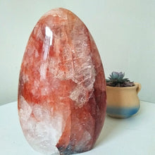Load image into Gallery viewer, Natural stone red hematoid quartz crystal display home decoration stone color romantic Multi-inclusions Crystal

