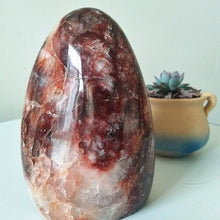 Load image into Gallery viewer, Natural stone red hematoid quartz crystal display home decoration stone color romantic Multi-inclusions Crystal
