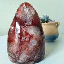 Load image into Gallery viewer, Natural stone red hematoid quartz crystal display home decoration stone color romantic Multi-inclusions Crystal

