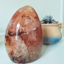 Load image into Gallery viewer, Natural stone red hematoid quartz crystal display home decoration stone color romantic Multi-inclusions Crystal
