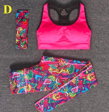 Load image into Gallery viewer, 2 Piece Set Women Yoga Sports Wear Outdoor Running Workout Fitness Top Bra Sports Pants Lady Gym Clothes Suits Free Headband
