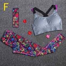 Load image into Gallery viewer, 2 Piece Set Women Yoga Sports Wear Outdoor Running Workout Fitness Top Bra Sports Pants Lady Gym Clothes Suits Free Headband
